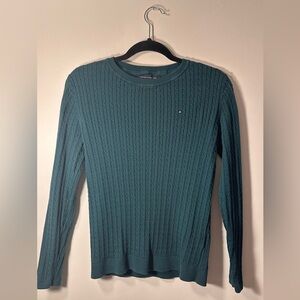 Tommy Hilfiger Women's Teal Crewneck Sweater
